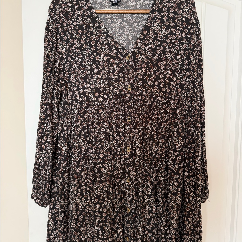 Floral Black Dress